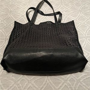 Anthropologie Black Leather Handbag